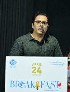 “இன்றைய தலைமுறையின் உணர்வுகளை பிரதிபலிக்கும் வகையில் காதல் மற்றும் உறவுகளை ‘பிரேக்ஃபாஸ்ட்’ படம் பேசும்”- விநியோகஸ்தர் எஸ். குகன்!